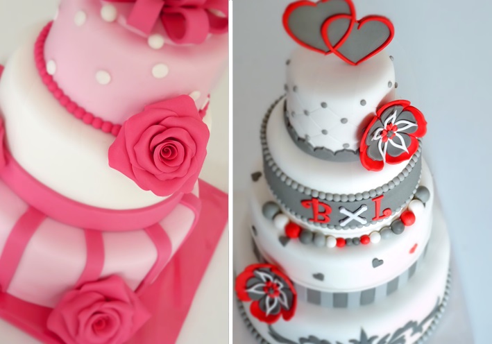 BRUIDSTAART ROZE bruidstaart roze