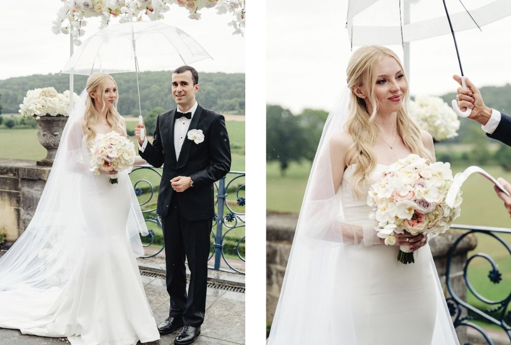 romantische luxe bruiloft bij chateau neercanne real wedding ceremonie regen